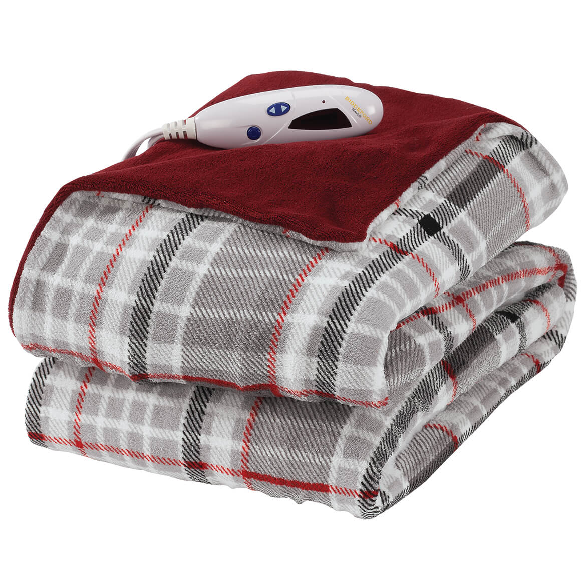 OakRidge Micro Plush Heated Throw Blanket by Biddeford, 6 Heat Settings