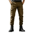 thumbnail image 6 of sageysalite Cargo Pants for Men Button Elastic Waist Casual Loose Workout Hiking Joggers Pants with Multi Pockets, 6 of 7