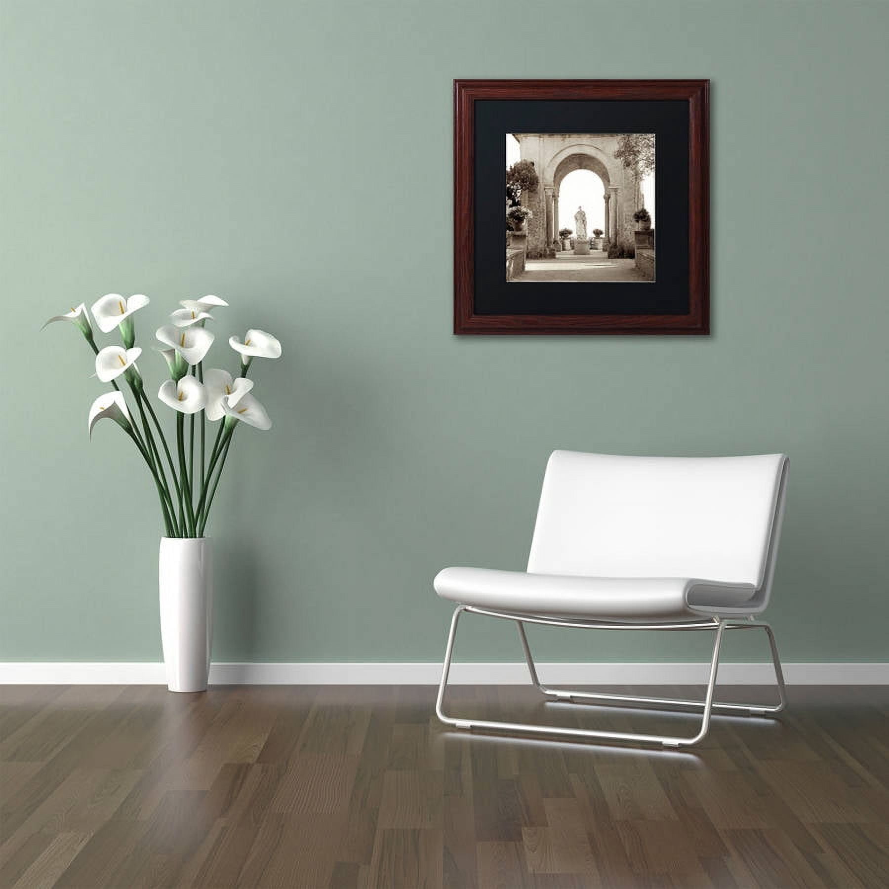 Trademark Fine Art "Giardini Italiano VIII" Canvas Art by Alan Blaustein, Black Matte, Wood Frame
