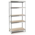 thumbnail image 1 of Costway 5-Tier Metal Storage Shelves 73" Garage Rack W/Adjustable Shelves Silver, 1 of 10