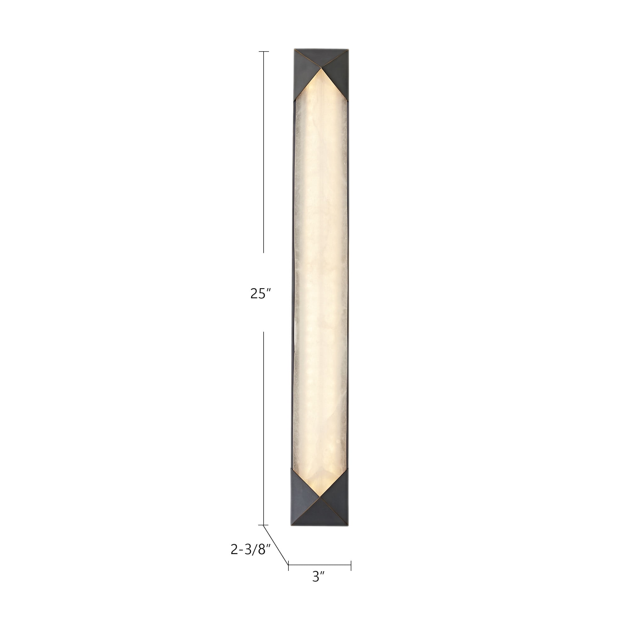 WV323225PNAR-Alora Lighting-Caesar - 31W LED Bath Vanity-25 Inches Tall and 3 Inches Wide-Polished Nickel Finish