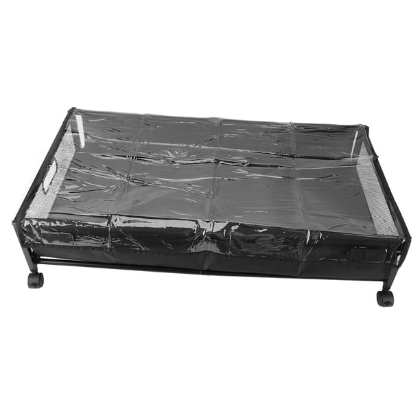 Contenedores De Almacenamiento Debajo De La Cama, Carrito De Almacenamiento De Calzado En La Cama, Cajón De Contenedor Organizador Subvencionado Con Ruedas Y Tapa