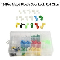 160Pcs Boxed Plastic Door Lock Rod Clip Fasteners Mixed Wire Retainer