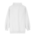thumbnail image 4 of Lenpel Women's Oversized Turtleneck Sweatshirts Casual Long Sleeve Solid Color Pullover Tops Spring Fall Outfits, 4 of 6