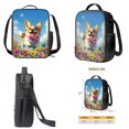 thumbnail image 4 of ZUXONGSY Painted Corgi Daisy Flower Print Backpack and Lunch Bag Set for Girls Boys Middle School Elementary Bookbags, 3Pcs School Bag with Lunch Bag Pencil Case, 4 of 5