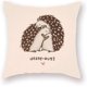 thumbnail image 1 of Cute Animal Hug Pillowcase Hedgehog Groomsmen Super Soft Square Pillowcase (18"x18"), 1 of 1