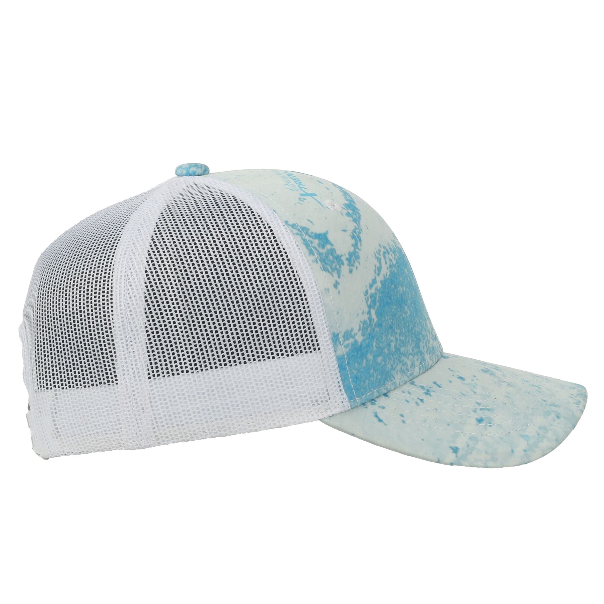 Realtree® Fishing WAV3 Ice/White 6-Panel Cap – Structured Mid Profile Snapback, One Size