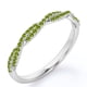 thumbnail image 1 of JeenMata Alianza de Boda de Media Eternidad con Piedra de Nacimiento de Agosto de 0,25 Quilates y Forma Redonda con Peridoto Pavé en Oro Blanco de 18 K sobre Plata, 1 of 6