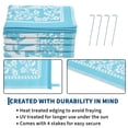 thumbnail image 4 of HIWEAVER Light Blue 8'x 10' Outdoor Rug Garden Decor Abstract Sun Pattern Carpet Plastic Straw Waterproof Reversible Patio Area Rug for Balcony Deck Picnic Portable Camping Mat, 4 of 8