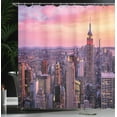thumbnail image 4 of Ambesonne New York Shower Curtain, Empire State Building, 69"Wx75"L, Peach, 4 of 5