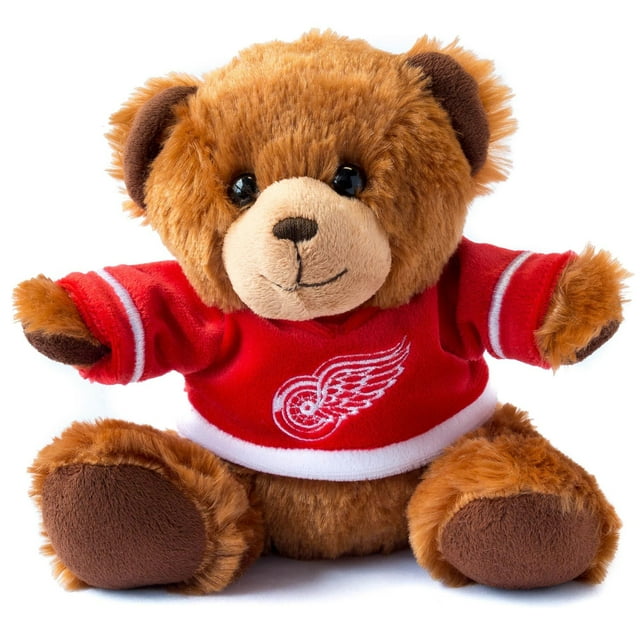 Detroit Red Wings Chandail en Tricot Assis de 7,5 Po avec Ours - Forever Collectibles
