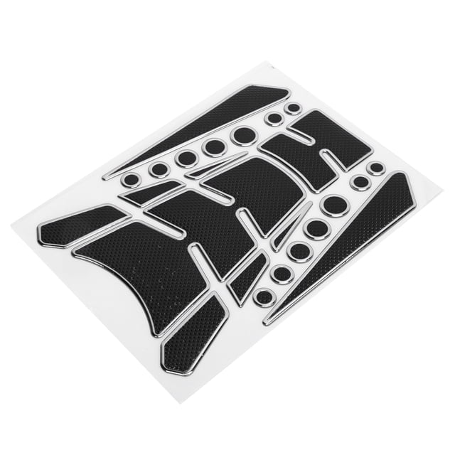 Oil Pad, Motorcycle Fuel Sticker Waterproof Membranes Beautiful Sponge Tape Practical For Motorcycle For Motorcycle Fuel Black+Silver
