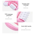 thumbnail image 2 of Seitruly Masajeador de músculos del cuerpo del brazo portátil deporte relajación hombro doble rodillo mano masaje herramienta suministro para el hogar masajeadores Violeta Seitruly CE014841-03, 2 of 6