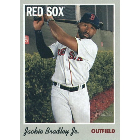 2019 Topps Heritage #10 Jackie Bradley Jr. Boston Red Sox Baseball (10 Best Games Of 2019)