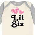 thumbnail image 4 of Inktastic Love Hearts Lil Sis Girls Long Sleeve Baby Bodysuit, 4 of 5