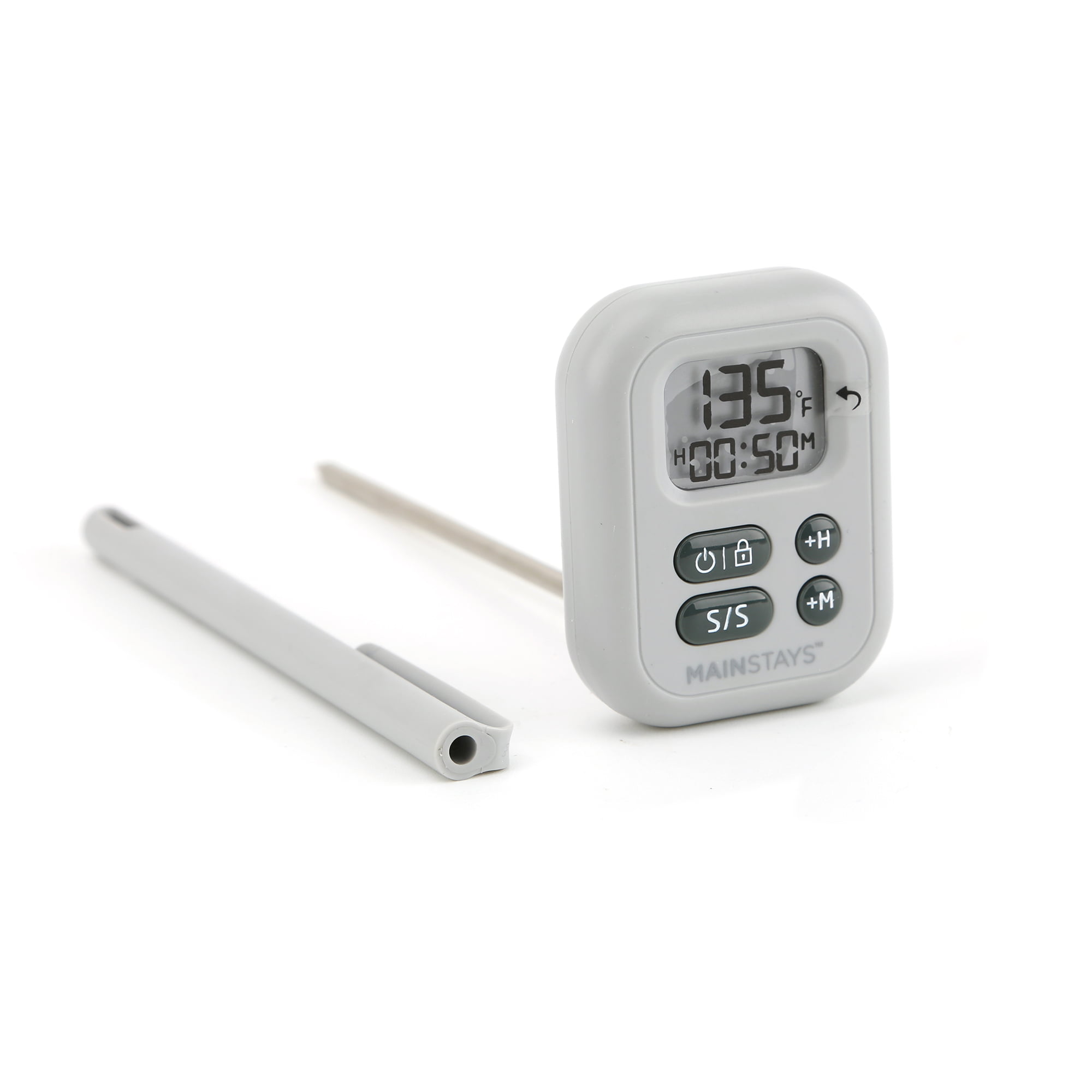 Parini Pocket Digital Instant Read Thermometer, Pen Style, LCD Screen, Stainless Steel Probe, Food Cooking Thermometer for Grill and Barbecue