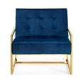 thumbnail image 4 of Meridian Furniture Pierre Navy Velvet Accent Chair, 4 of 5