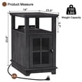 thumbnail image 5 of PLAMLE End Tables for Living Room with Storage Shelf,Narrow Sofa Side Table Slim Chair Side Table Adjustable Feet End table for Bedroom, 5 of 7