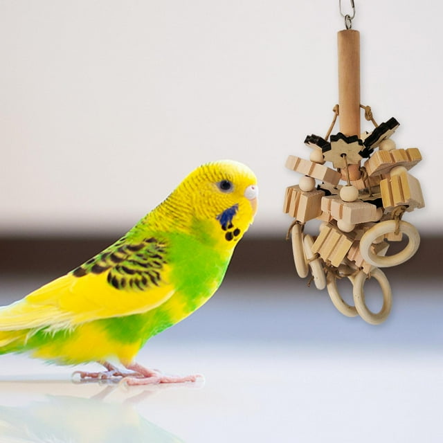 Juguetes para masticar loros grandes y medianos perfecl jaula oscilante 14x23cm
