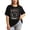 Black, variant on Womens Loose Fit Tshirts Plus Size Round Neck Graphic Top Casual Cute Tee
