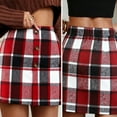 thumbnail image 5 of Antinious Winter Skirts for Women,Skirts for Women Trendy,Plaid Skirts for Women Casual Warm Corduroy Skirt,Red,XXL, 5 of 5