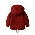 thumbnail image 5 of Staki Baby Boys Coats for Toddlers Boy Winter Jacket Warm Bear Hooded Outdoor Coats Toddler Boy Puffer Jacket 3T,4T,5T,6-10Y(Wine,5-6 Years), 5 of 5