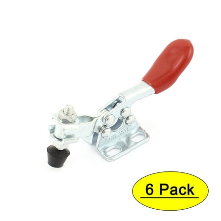 

6Pcs GH-201 Quick Holding Red Horizontal Handle Toggle Clamp 27Kg 60 Lbs