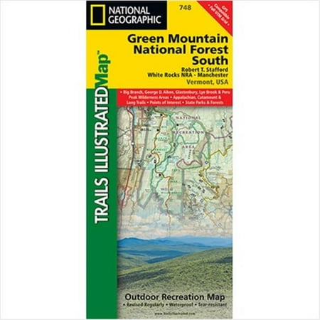 Nat Geo Topo Maps National Geographic Maps Ti00000748 Green Mountains N.f. White Rocks Nra -  Manchester Map | Walmart Canada