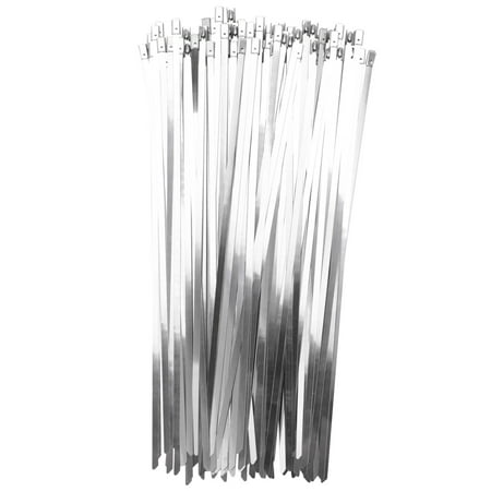 

Metal Zip Ties 11.8Inch Multi-Purpose Self-Locking Strap (100 Pcs)