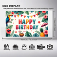 thumbnail image 7 of Colorful Theme Happy Birthday Banner Decorative Design Tropical Style Party Decoration Event Backdrop for Birthday Celebration Kids Party Indoor Deco, 7 of 7
