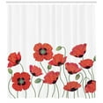 thumbnail image 3 of Ambesonne Floral Shower Curtain, Natural Poppy Garden, 69"Wx70"L, Orange Green, 3 of 3