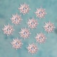 thumbnail image 3 of 10x Crystal Flower Button DIY Bead Jewelry Scrapbook Rhinestone Flatback Embellishments Gold, 3 of 9