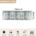 thumbnail image 2 of 2'x6' Vintage Area Rugs,Soft Washable Distressed Thin Rugs for Kitchen Bedroom,Non-Slip Foldable Indoor Carpet,Dark Green, 2 of 5
