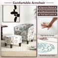 thumbnail image 7 of Canddidliike Modern Accent Tub Chair and Ottoman Set with Fabric Upholstered-Beige, Padded Seat, Wingback Chair for Bedroom Desk, 7 of 7
