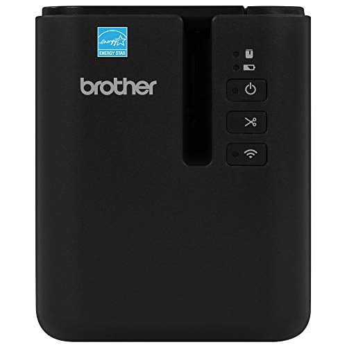 Impresora de etiquetas laminadas de red industrial Brother P-Touch PT-P950NW, etiquetas de hasta 36 mm, USB 2.0 y serie estándar, Ethernet, Wi-Fi® integrado, Bluetooth® opcional, color negro