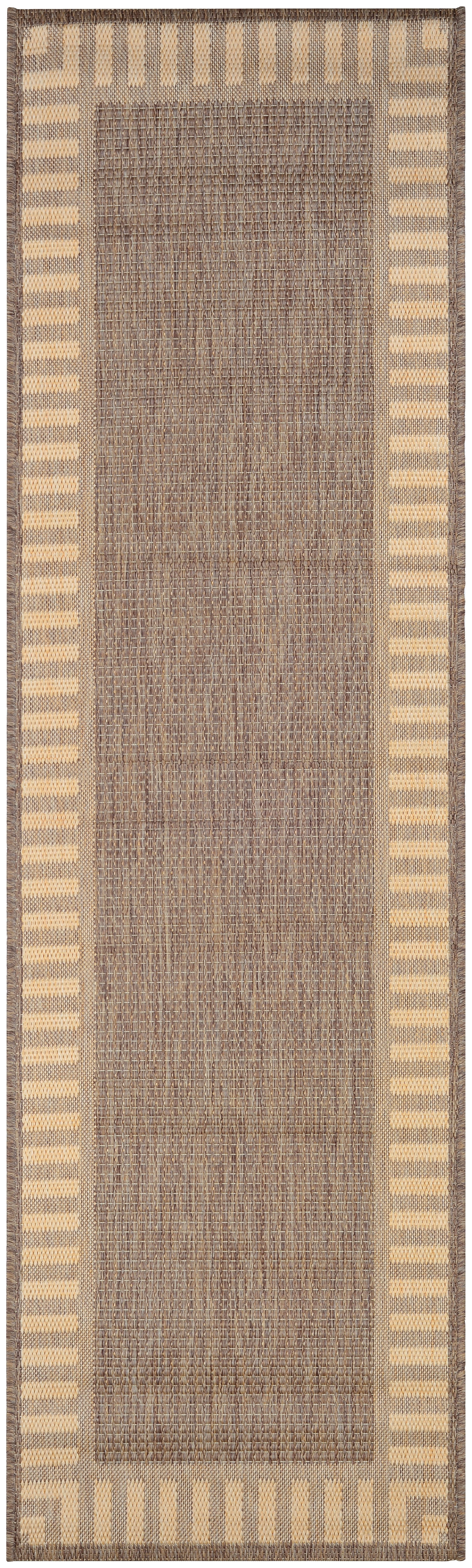 Couristan Recife Wicker Stitch Rug, Cocoa/Natural