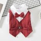 thumbnail image 3 of Ropa de caballero para perros, traje de boda, camisa formal para perros pequeños, gatos, pajarita, esmoquin, traje para mascotas, disfraz de fiesta para hombres, osito Pug, 3 of 5