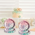 thumbnail image 6 of Steadline Mermaid Theme Party Tableware Set - Colorful Scale Pattern Disposable Plates Cups Napkins - Under The Sea Birthday Decorations for Girls Teen Beach Theme Celebration, 6 of 6