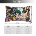 thumbnail image 4 of Mha Boku no Hero Academia Pillowcase Cushion Pillow Covers With Hidden Zipper Pillow Case Decor For Bed Dorm Sofa Couch Car 16"x24", 4 of 8