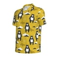 thumbnail image 4 of Wukai Cartoon Bear Yellow Men’s Polo Shirts,Quick-Dry Athletic Shirt,Classic Fit Shirts-4X-Large, 4 of 8