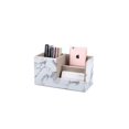 thumbnail image 3 of Rectangular PU Leather Tissue Box Holder, Facial Tissue Case Napkin Dispenser for Home Office Car Automotive Decoration(Gray Marble), 3 of 3