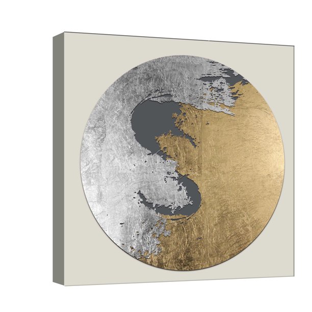 Ptm Images Silver Gold Circle 20x20 Decorative Canvas Wall Art Walmart Com Walmart Com