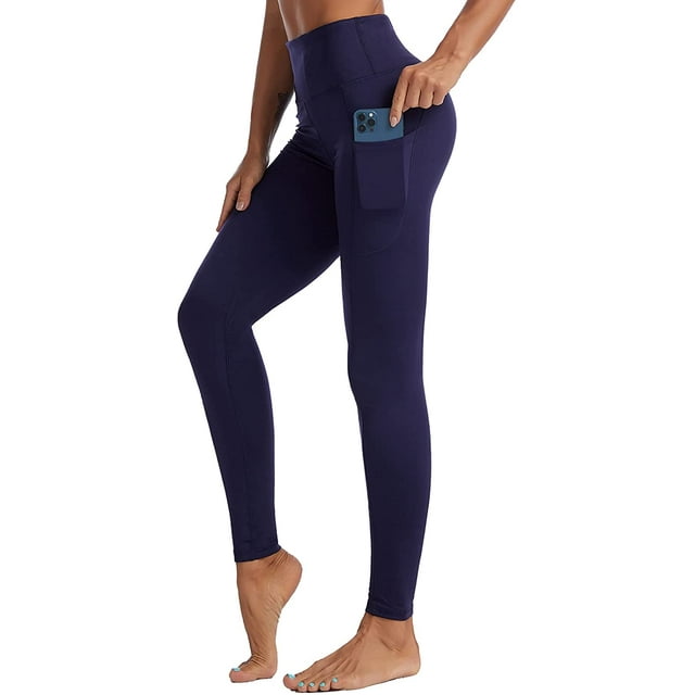 Women's High Waisted Yoga Pants with Pockets Tummy Control Workout Leggings