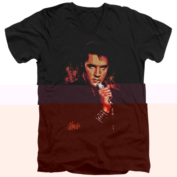 Elvis Presley Trouble V-Neck T-Shirt Black