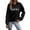 Black, variant on CAIVO Womens Crew Neck Sweatshirts Casual Long Sleeve Graphic Letter Printed Shirts Pullover Tops For Women Breathable Stretch Fall Streetwear