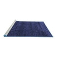 thumbnail image 2 of Ahgly Company Machine Washable Indoor Square Abstract Blue Modern Area Rugs, 3' Square, 2 of 4