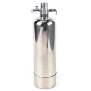 FOGGBET 2L Aquarium Co2 Generator System Kit Carbon Dioxide Reactor Cylinder Plants DIY Stainless Steel 4.02*18.9in silver