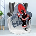 thumbnail image 4 of Alcohol Soft Flannel Fleece Blanket, Glamourous Retro Party Girl in Fashion Clothes at the Disco Drinking Fruit Cocktail, Cozy Plush for Indoor and Outdoor Use, 60" x 80", Multicolor, by Ambesonne, 4 of 5