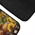 thumbnail image 5 of Renewold Automotive Car Floor Mat for Sedans SUV Truck, Auto Floor Mats 4 PCS Universal Fit Auto Interior Accessories Car Interior Decor, American Tribal Brown Highland Cow Sunflower, 5 of 7