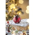 thumbnail image 6 of A&B Home Set of 6 Red Glass Ball Hanging Ornaments with Gold Glitter Pattern 3.9" x 3.9" x 3.9, 6 of 10